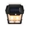 FAROL DE PARED CON DOBLE LED Y CARGA SOLAR NEGRO FAROL DE PARED CON DOBLE LED Y CARGA SOLAR NEGRO