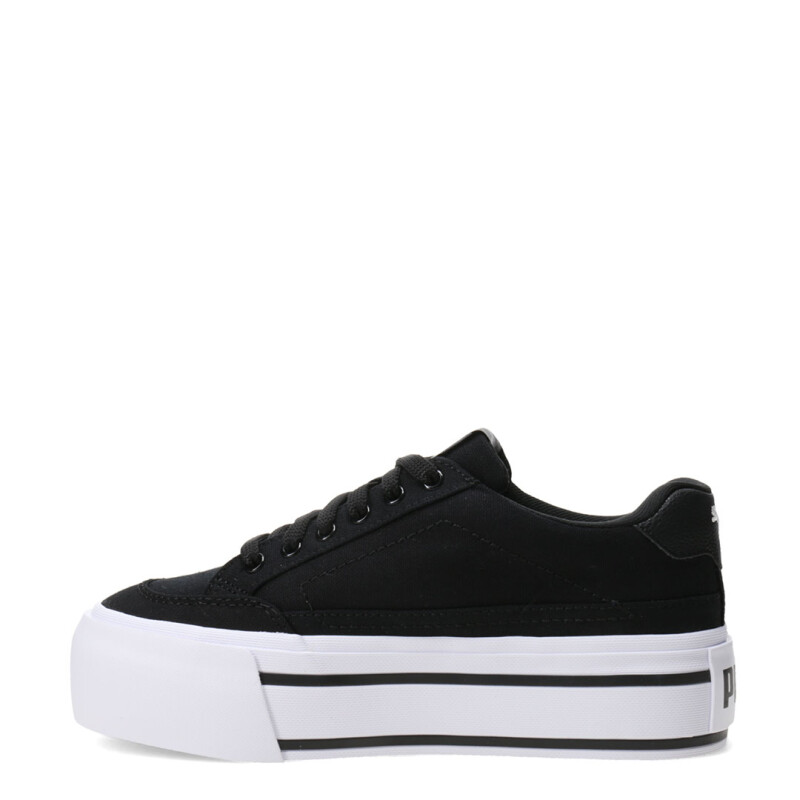 Championes de Mujer Puma Court Classic Vulc Fs Plataforma Negro - Blanco