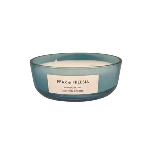 Vela en frasco - Vidrio Celeste Cott Vela en frasco - Vidrio Celeste Cott