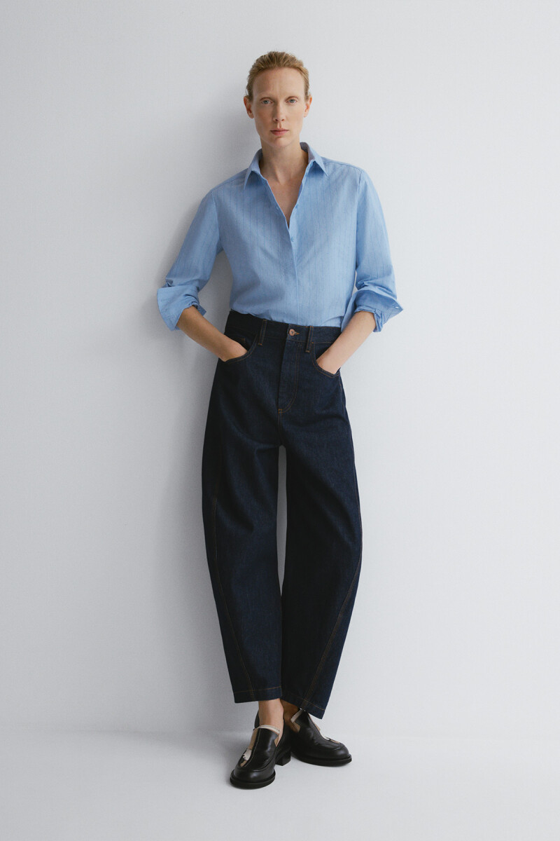 PANTALÓN BARREL Azul