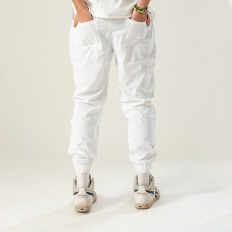 PANTALON UNISTORE MODELO JOGGER BLANCO PANTALON UNISTORE MODELO JOGGER BLANCO