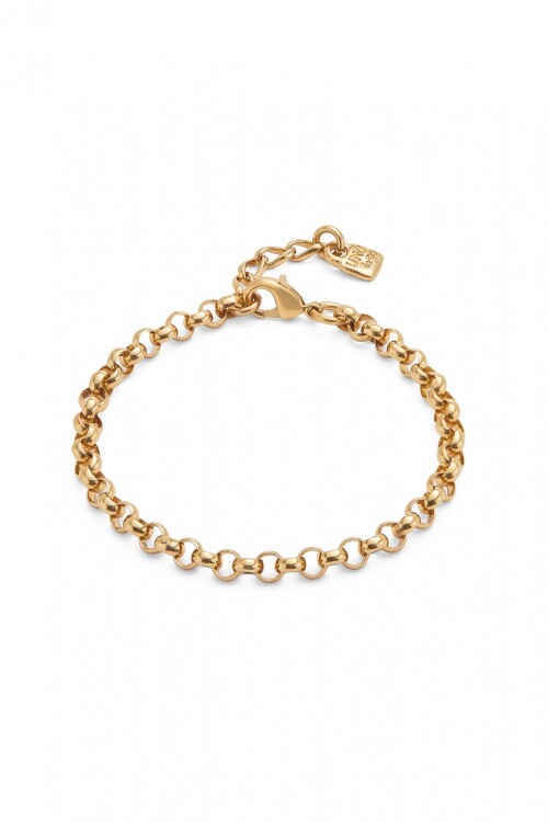 PULSERA CADENA EN ALEACIÓN DE METALES BAÑADAS EN ORO 18K Pulsera