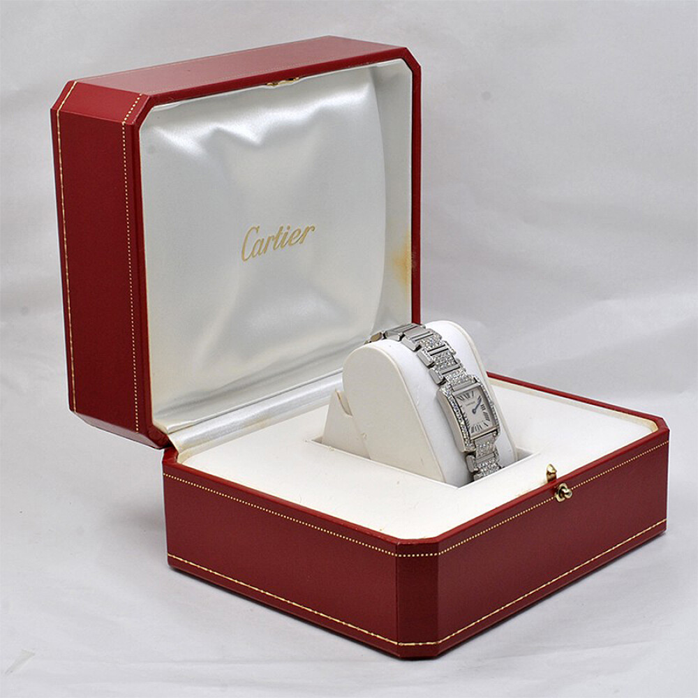Cartier Tank Francaise 2384 Para Dama. Acero Y Diamantes. Con Caja Cartier Tank Francaise 2384 Para Dama. Acero Y Diamantes. Con Caja