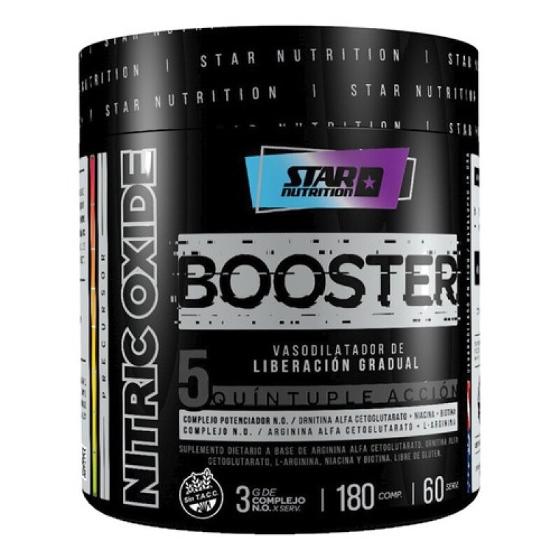Suplemento Star Nutrition N.O. Booster pre entrenamiento 180 comprimidos Suplemento Star Nutrition N.O. Booster pre entrenamiento 180 comprimidos