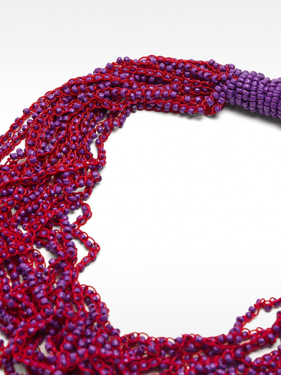 Collar Multihileras De Cuentas multicolor