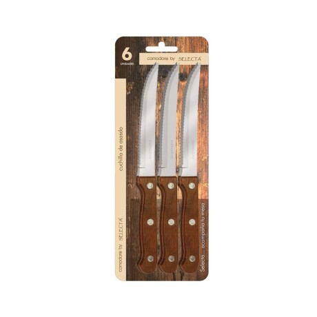 Set de 6 Cuchillos 1,2mm Mango Madera Set de 6 Cuchillos 1,2mm Mango Madera