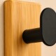 Set x2 percheros de pared adhesivos NATURAL Y NEGRO
