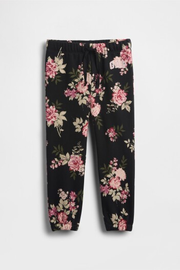 Pantalón Deportivo Logo Gap Toddler Niña Black Floral