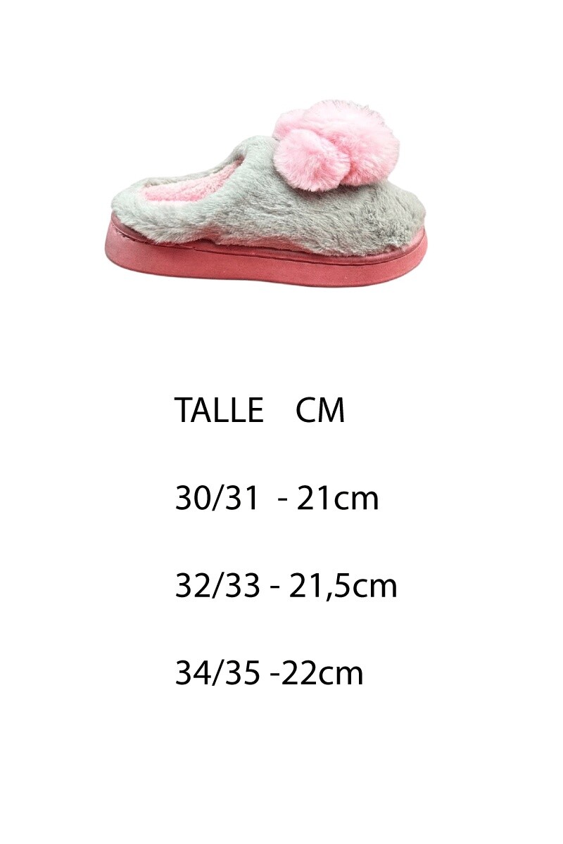 PANTUFLA PELUDITA Salmon