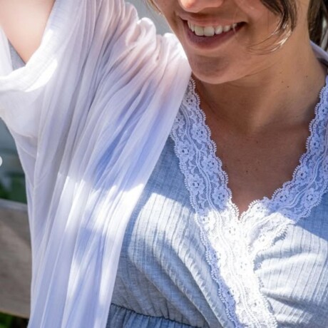 Camisón Maternal Justina - De la Merced Gris