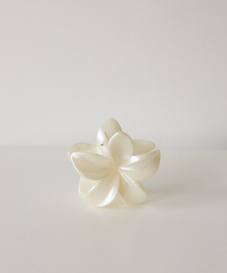 PINZA HAWAIIAN FLOWER BLANCO PERLADO