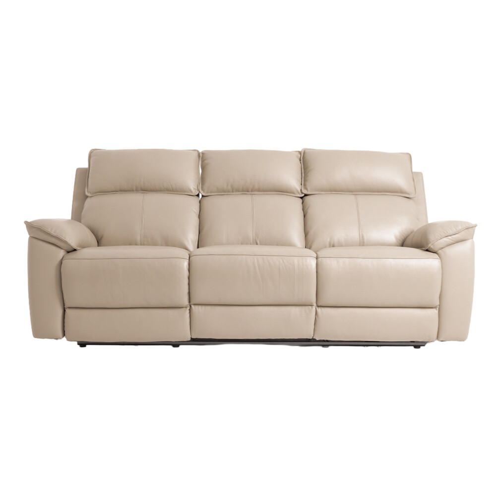 RECLINER ELÉCTRICO 3 CUERPOS CUERO-Y-SIMIL-CUERO MARRON JOSHUA TAUPE