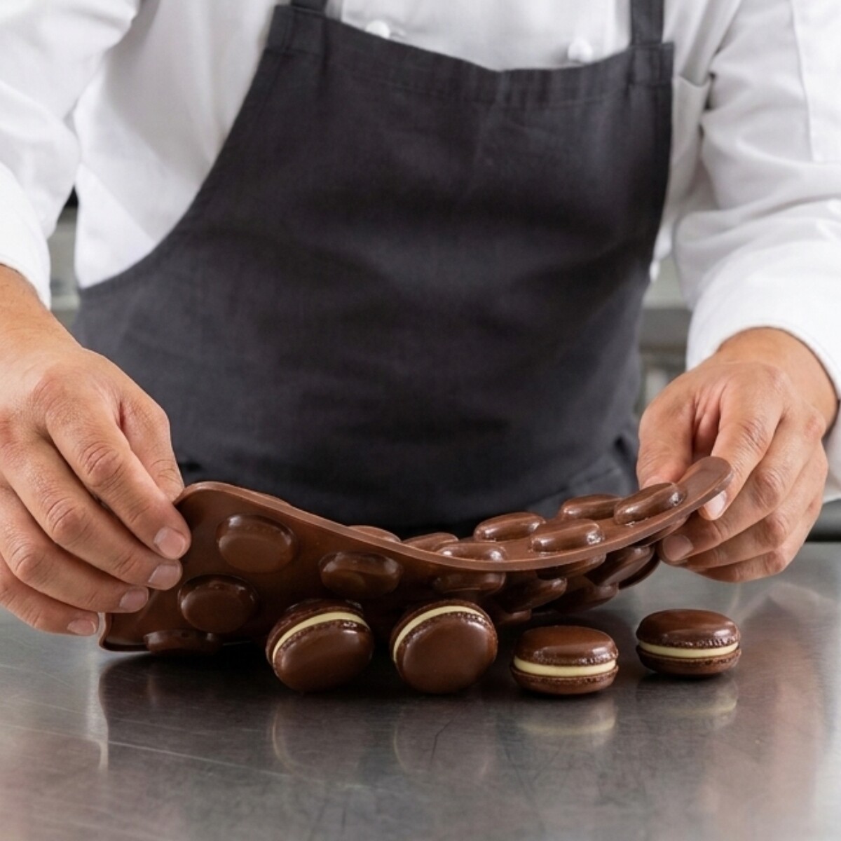 Molde para Macaroons de Silicona 15 Cavidades 
