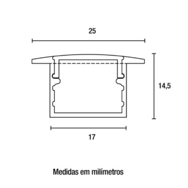 PERFIL LINEAL INDIVIDUAL ALUM EMB 2M 25X14,5MM PERFIL LINEAL INDIVIDUAL ALUM EMB 2M 25X14,5MM