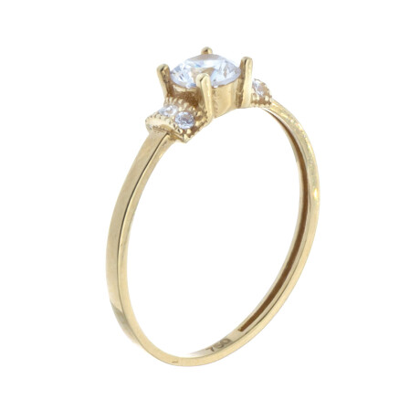 Anillo de oro 18 ktes con circonias Solitario Anillo de oro 18 ktes con circonias Solitario