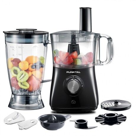 Multiprocesadora 8 en 1 Punktal PK-81 EN 800W 1.8L NEGRO
