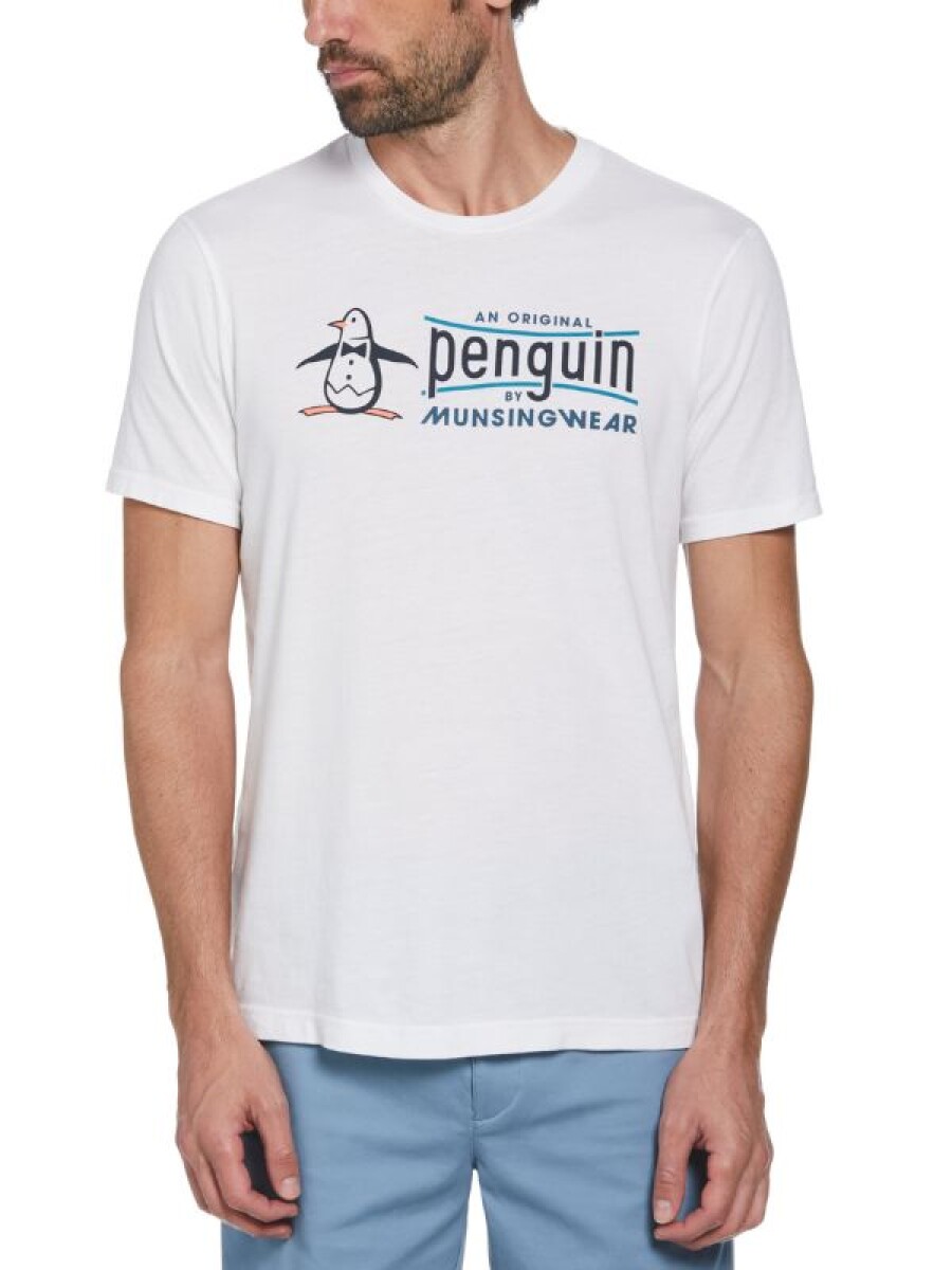Remera Pet y Palabra Penguin - Blanco 