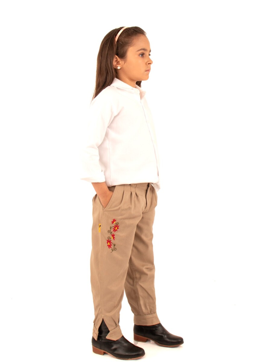 Bombacha de Niño/a Bordada del 4 al 12 - Beige 