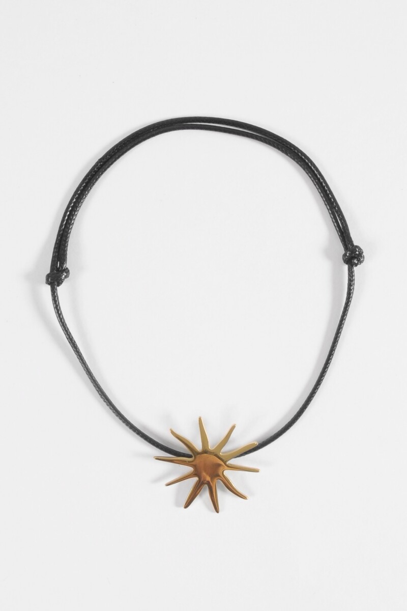 Collar dije estrella irregular acero dorado