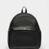 Mochila Urban En Cuero Liso Satinado Negro
