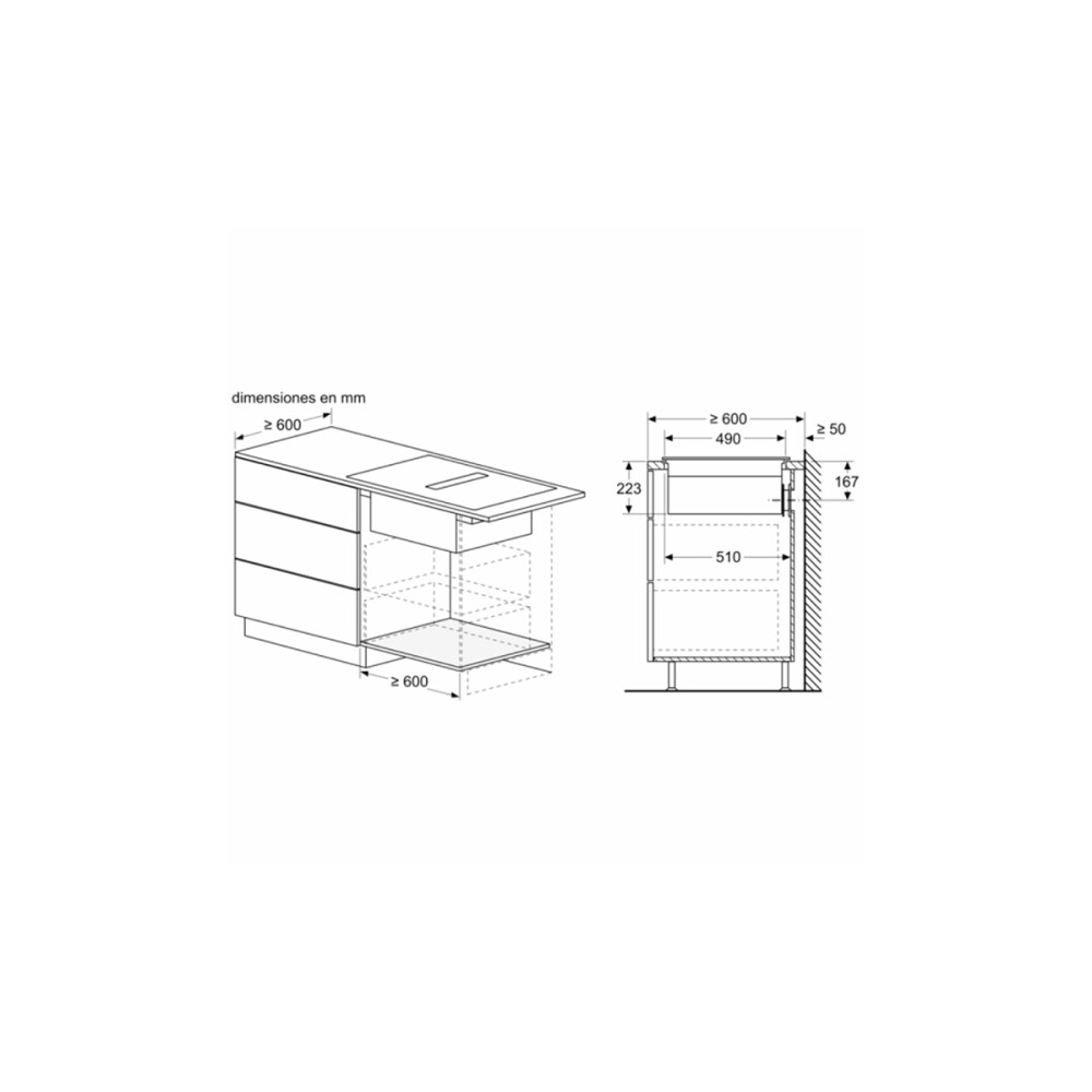 Anafe de Induccion Bosch PVQ731H26E c/extractor Anafe de Induccion Bosch PVQ731H26E c/extractor