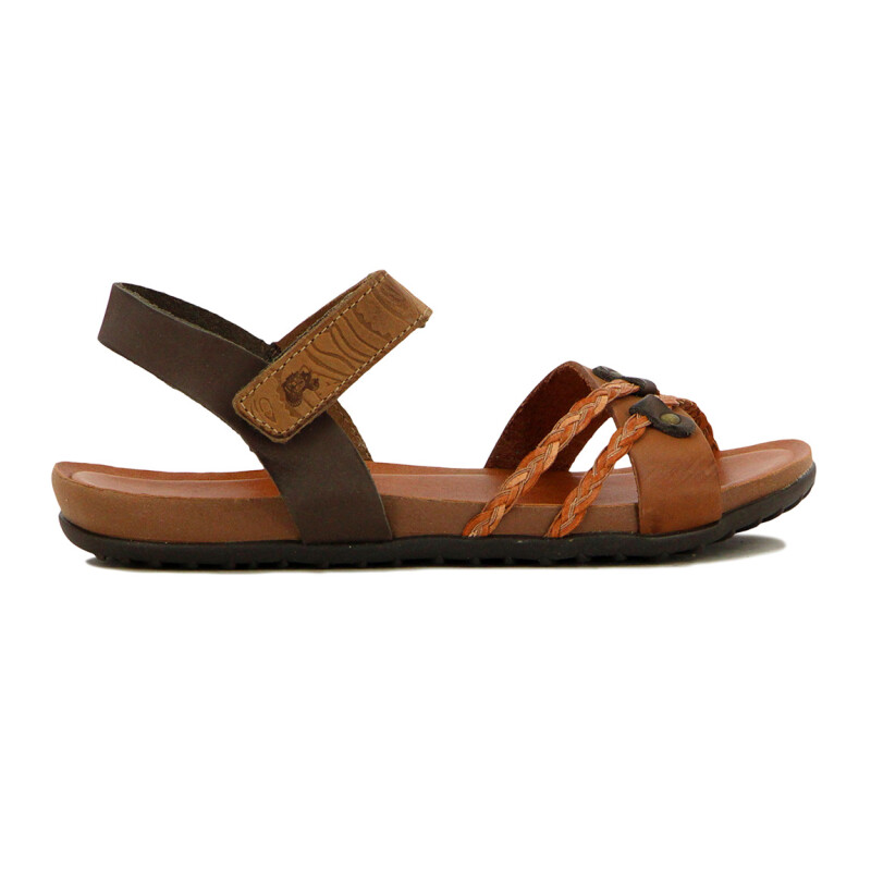 Country Sandalia Casual Cuerotiras Cruzadas Trenzada Telha-mix
