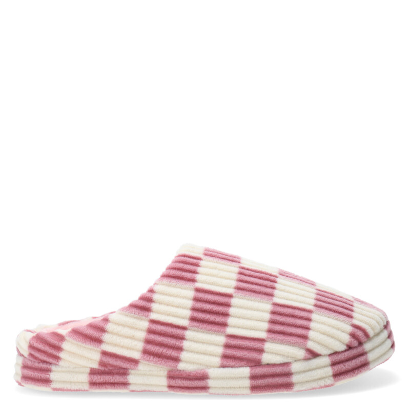 Pantuflas de Mujer Miss Carol con Damero Rosado