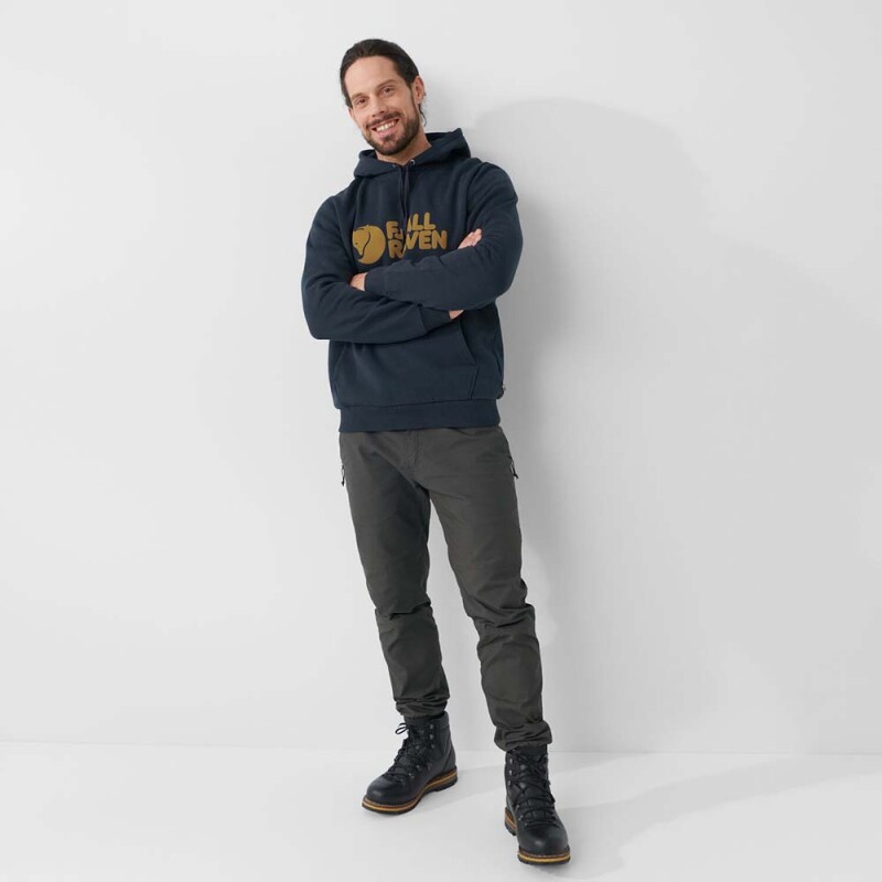 Poleron Fjallraven Fjallraven Logo Hoodie M Hombre Deep Forest
