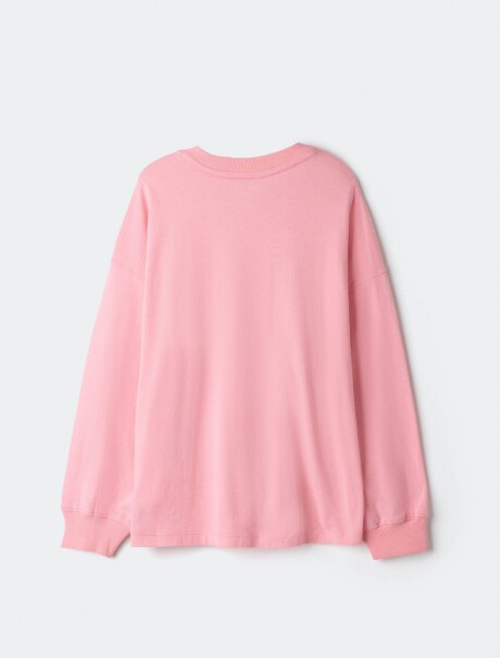 BUZO INFANTIL CON ESTAMPA - GRIS ROSADO