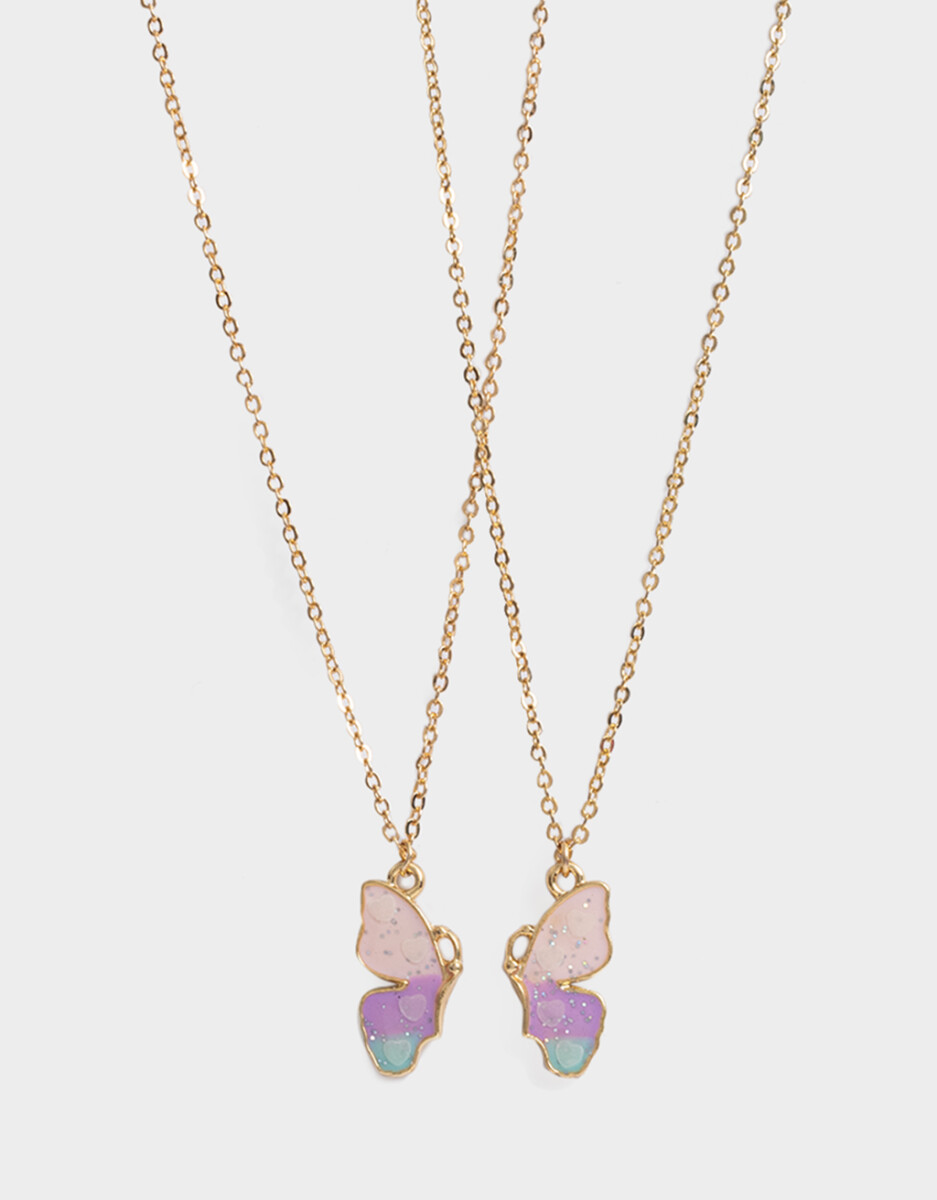 Set De Collares Para Compartir De Mariposas 