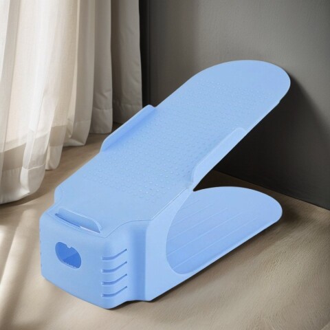 Organizador De Zapatos Regulable En Altura Zapatero Calzado® Variante Color Celeste