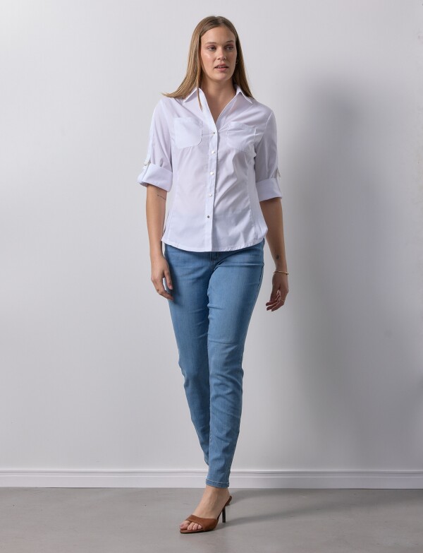 Camisa Algodón BLANCO