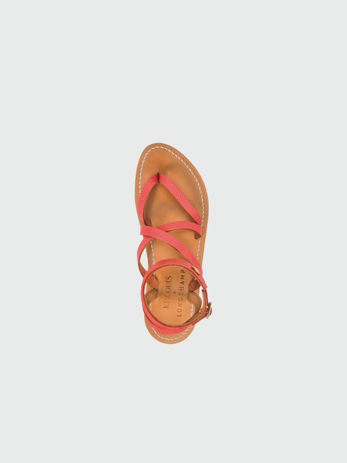 Longchamp -Sandalias de cuero, Longchamp por K. Jacques Rojo