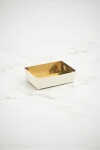 Cesta 19x13x3,5 cm. - PELLE BIANCO+ORO INT Cesta 19x13x3,5 cm. - PELLE BIANCO+ORO INT