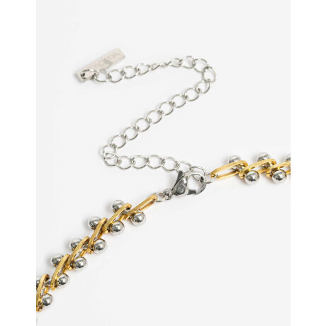 Collar De Acero Biplating Dorado