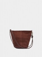 Bolso Bucket De Piel Con Bandolera burdeos