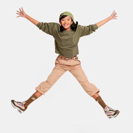 Abrigo Nike Sportswear Dri-Fit Fleece Media larga Dance de Niños Verde