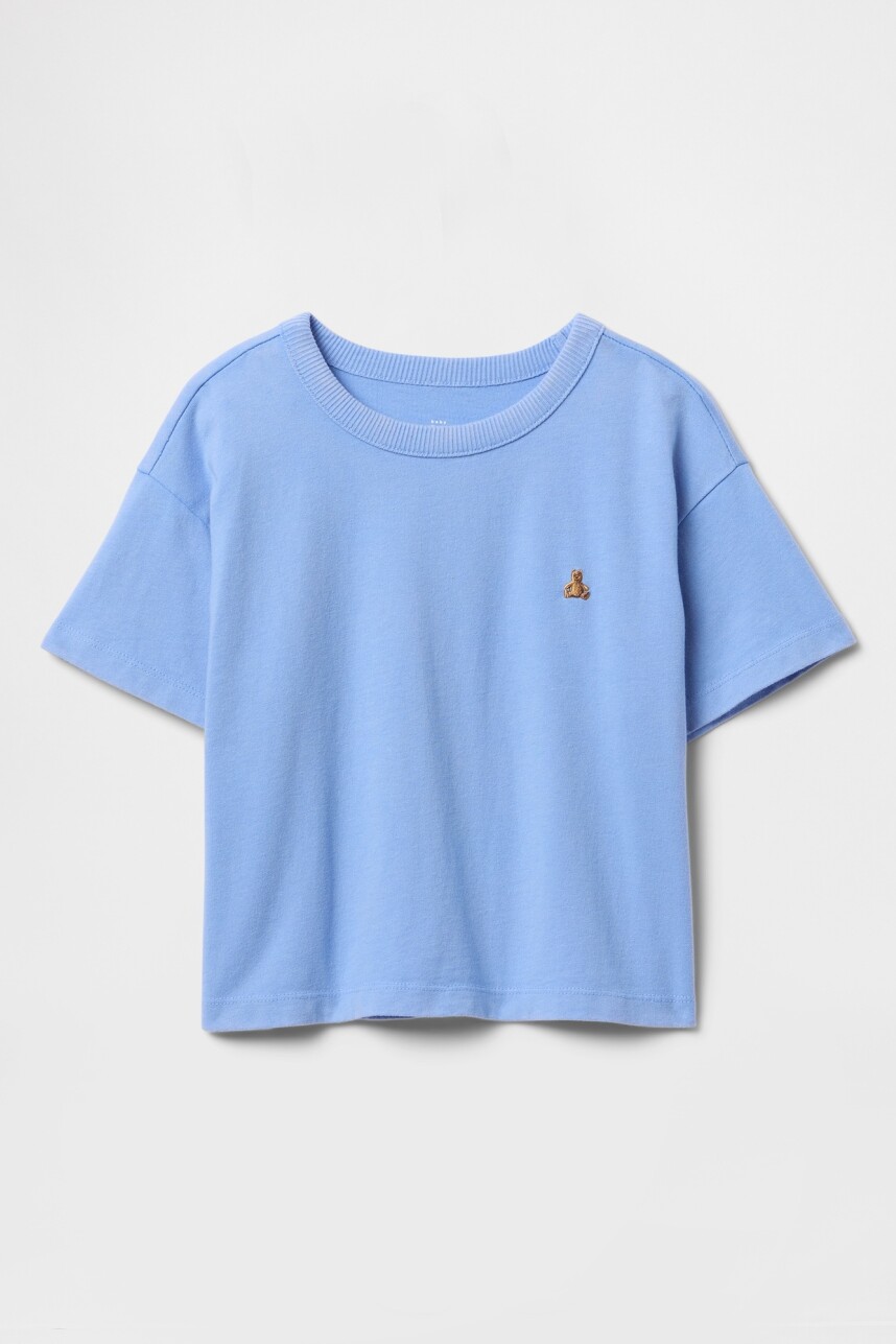 Remera Washed Toddler Niño Shirting Blue