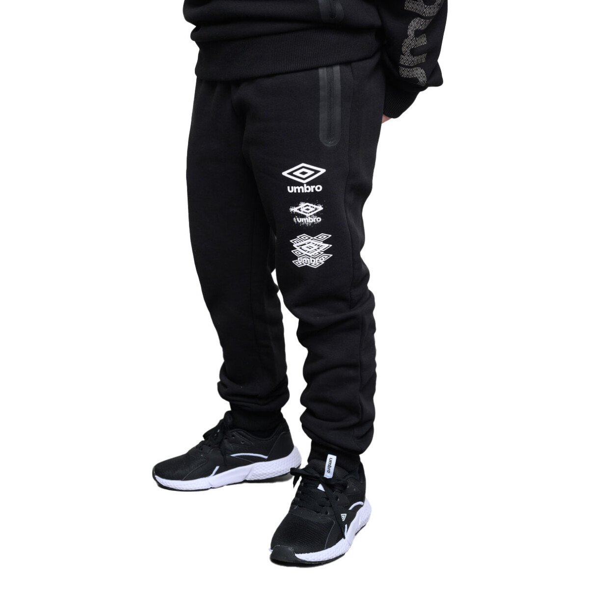 Pantalones Umbro Stacked Logo Junior Ref.256036U0 Masculino - Negro - Blanco 