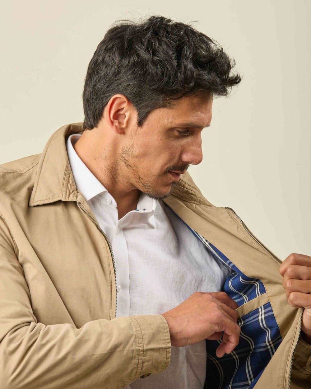 Campera Bomber Beige
