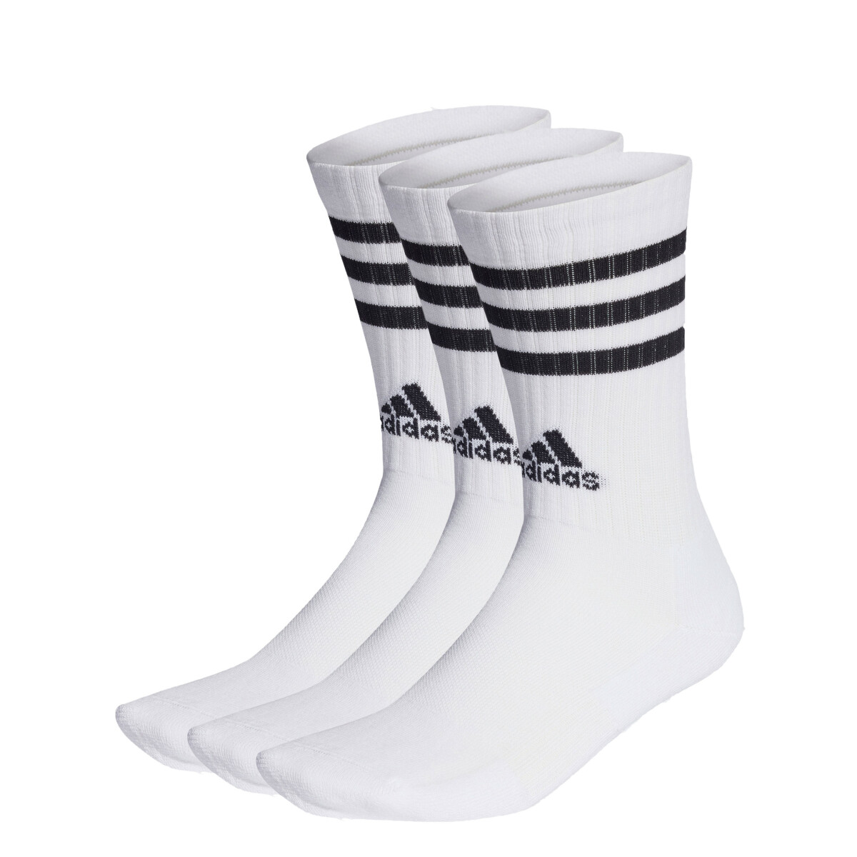 Medias Adidas Caña Media 3 Tiras X3 Adidas - Blanco 