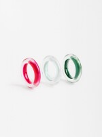 Set De Anillos Con Esmaltado multicolor