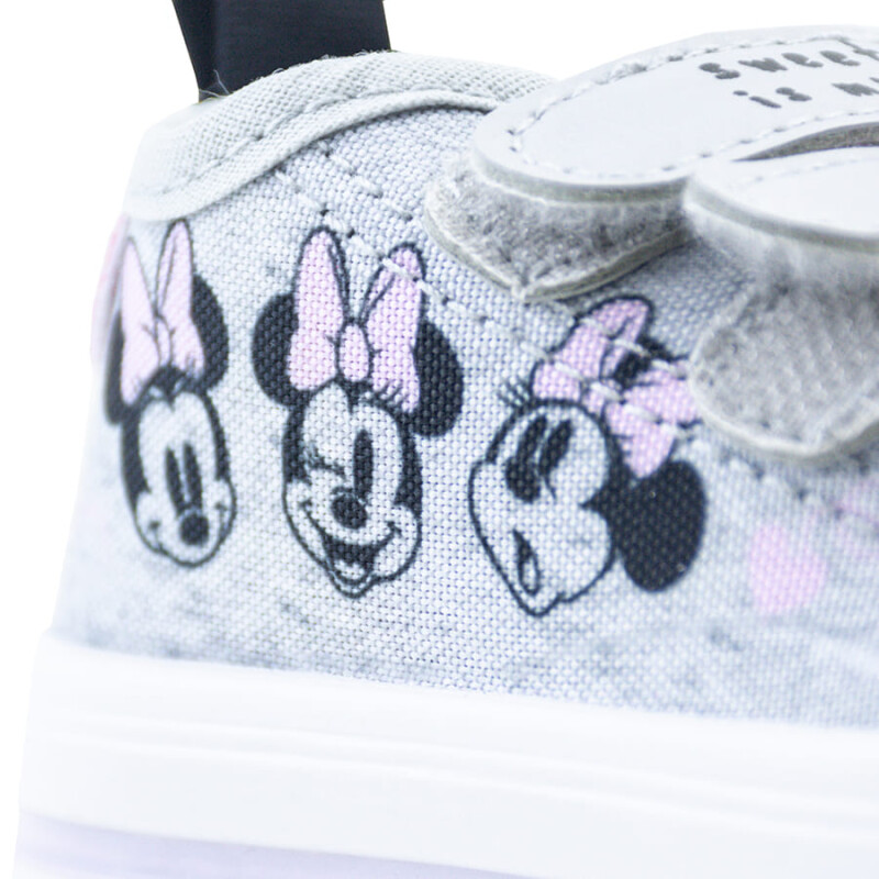 Championes Disney Minnie con velcro de Niños - MITCSS25004 Gris-rosado