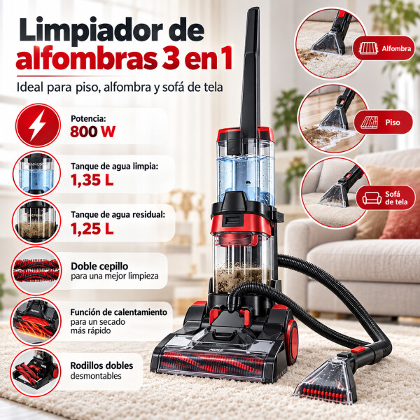 Limpiador De Alfombras 3 En 1 800 W A.80863 LIMPIADOR DE ALFOMBRAS AKANE A.80863