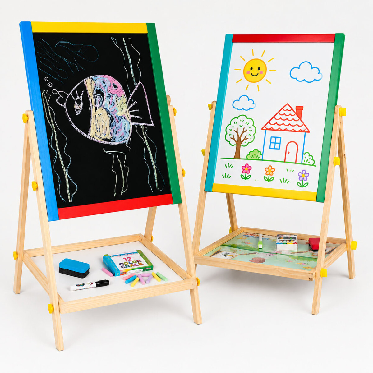 Pizarra Pizarron Infantil 2 En 1 Magnetica Y Pizarra 