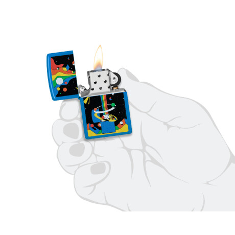 Encendedor Zippo Azul C/diseño 0