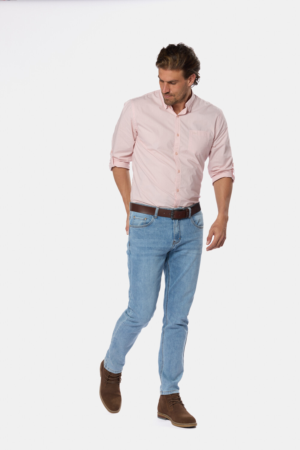 PANTALÓN DE JEAN SKINNY Celeste