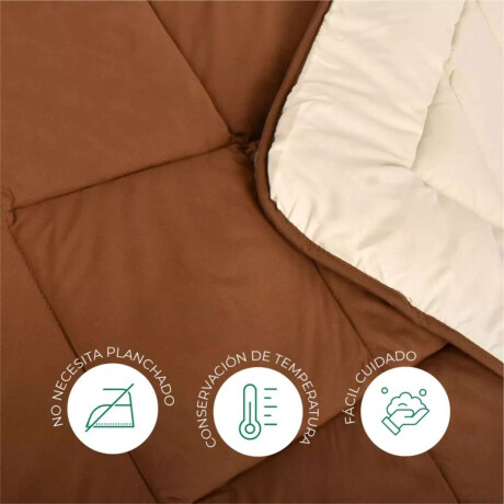 Acolchado Reversible 1 Plaza Rojo y Azul