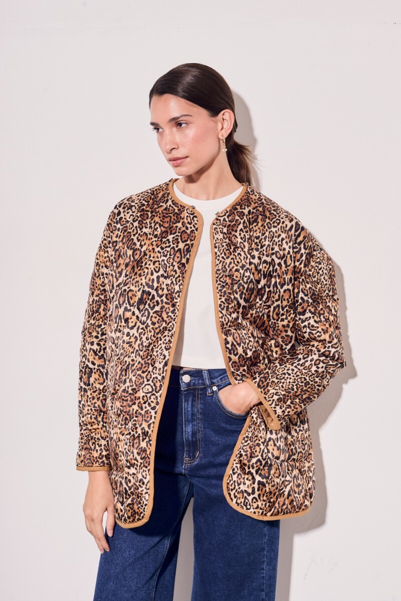 Campera Reversible Pelo Desmontable Camel