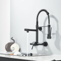 MEZCLADORA DE PARED PARA COCINA DOBLE PICO CHEF - NEGRA MEZCLADORA DE PARED PARA COCINA DOBLE PICO CHEF - NEGRA